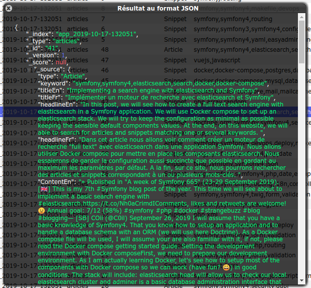 the Elasticsearch document with the new fields