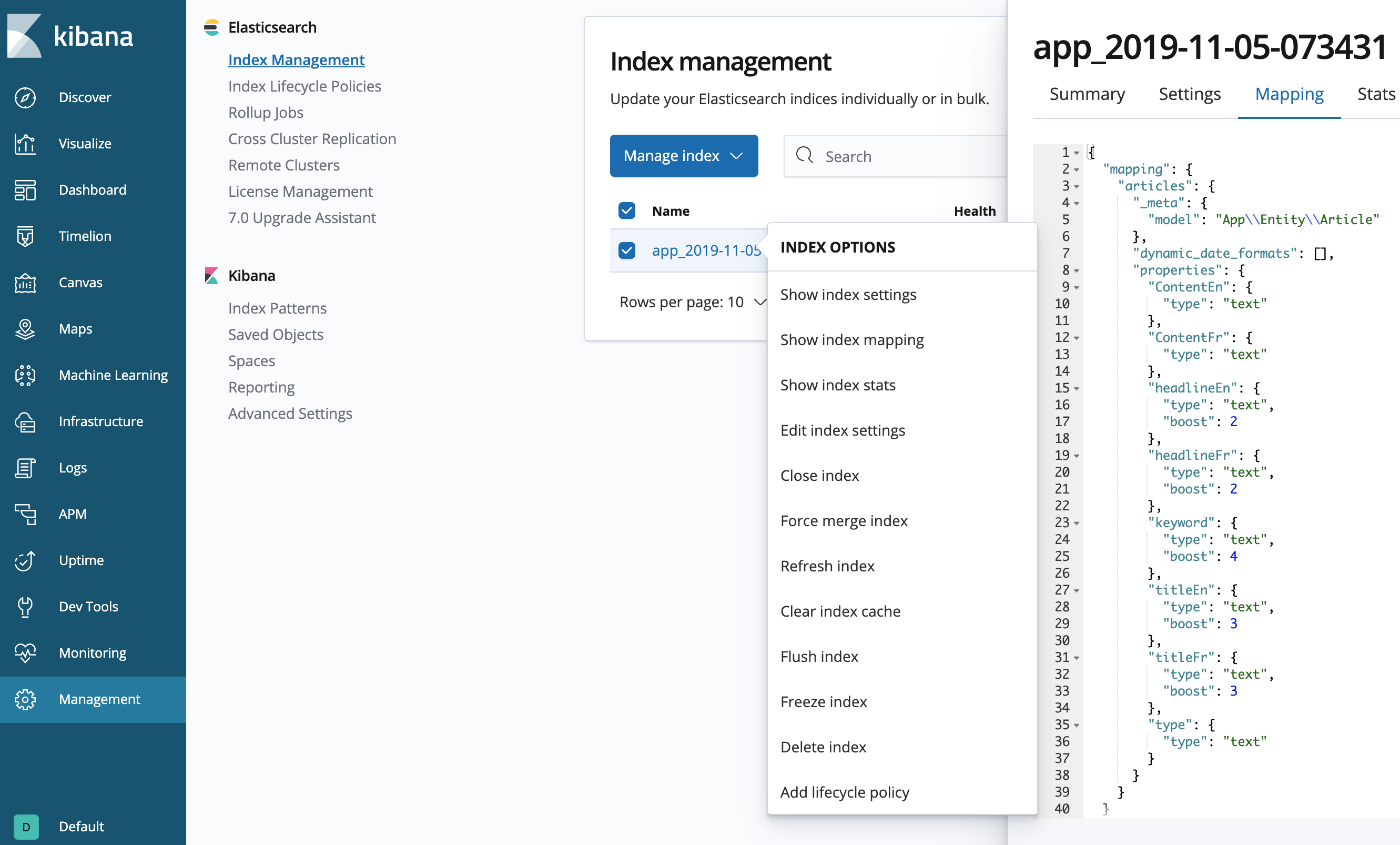 Kibana in action!